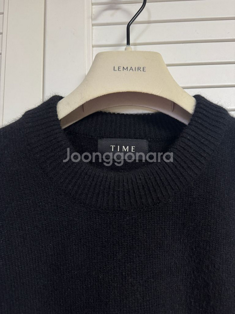 22년 구입 타임옴므 너구리 울 오버핏 니트 블랙 100~105--1