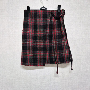 체크 랩 스커트