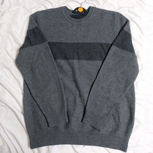 올젠 남성 그레이회색모혼방니트스웨터 105