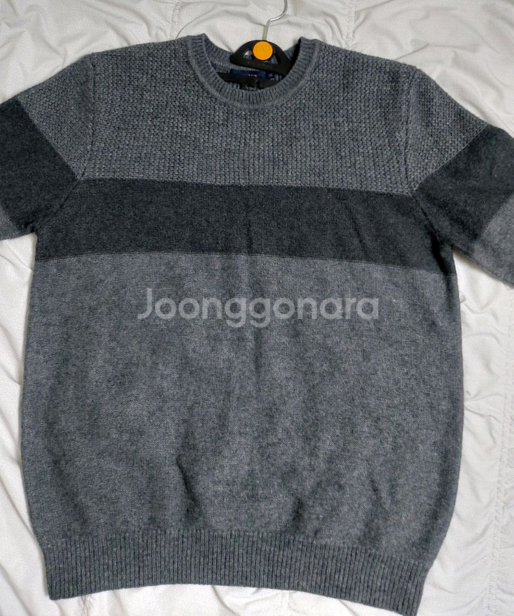 올젠 남성 그레이회색모혼방니트스웨터 105--1