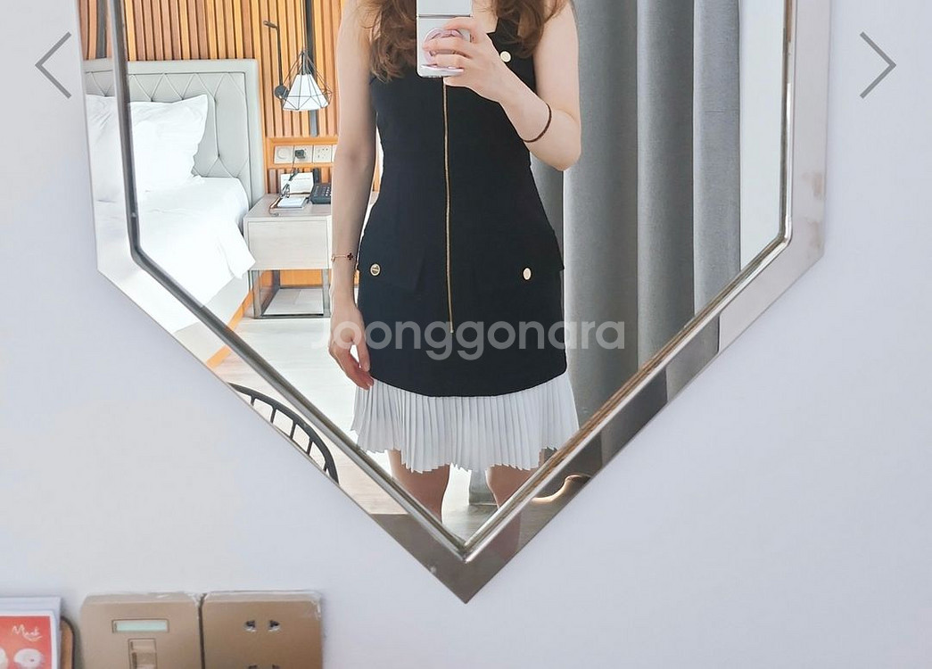 산드로플리츠 슬링 원피스--2