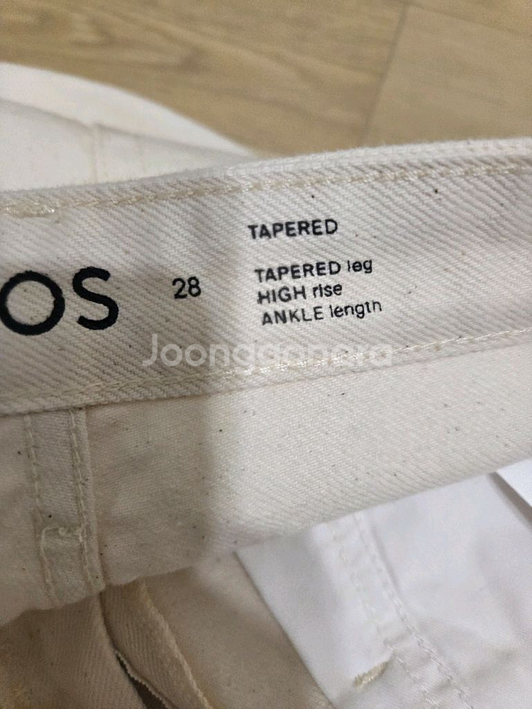 COS 코스 테이퍼드 레그 하이라이즈 앵클 데님 팬츠 28--1