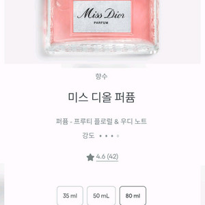 디올 미스 디올 퍼퓸 80ml [국문, 미개봉]