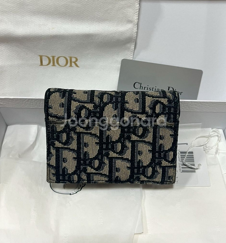 디올 오블리크 새들 카드지갑--2