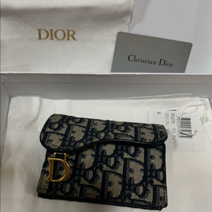 디올 오블리크 새들 카드지갑