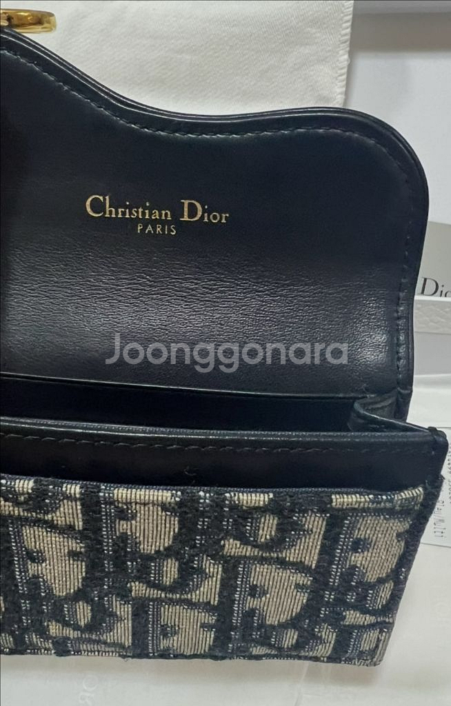 디올 오블리크 새들 카드지갑--1