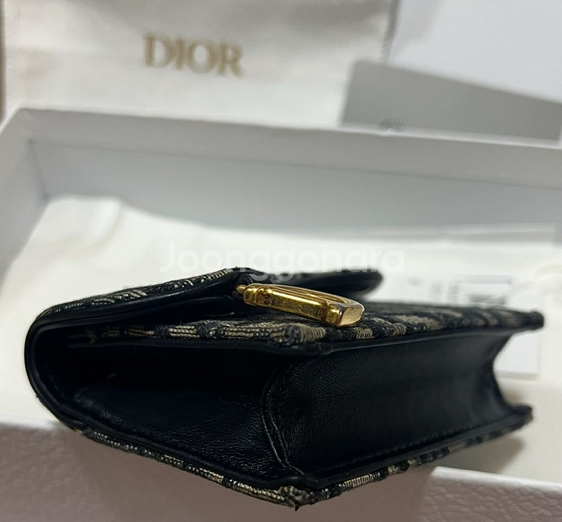 디올 오블리크 새들 카드지갑--4