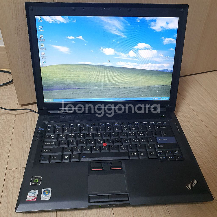 씽크패드 옛날 레트로 원도XP 노트북 수집용 작동함--0