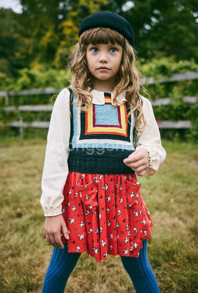 미샤앤퍼프 고양이 써클스커트 4y 6y--1