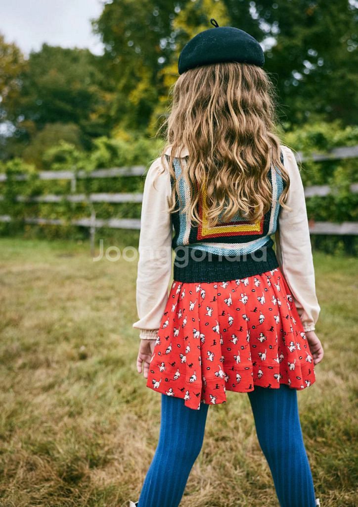 미샤앤퍼프 고양이 써클스커트 4y 6y--2