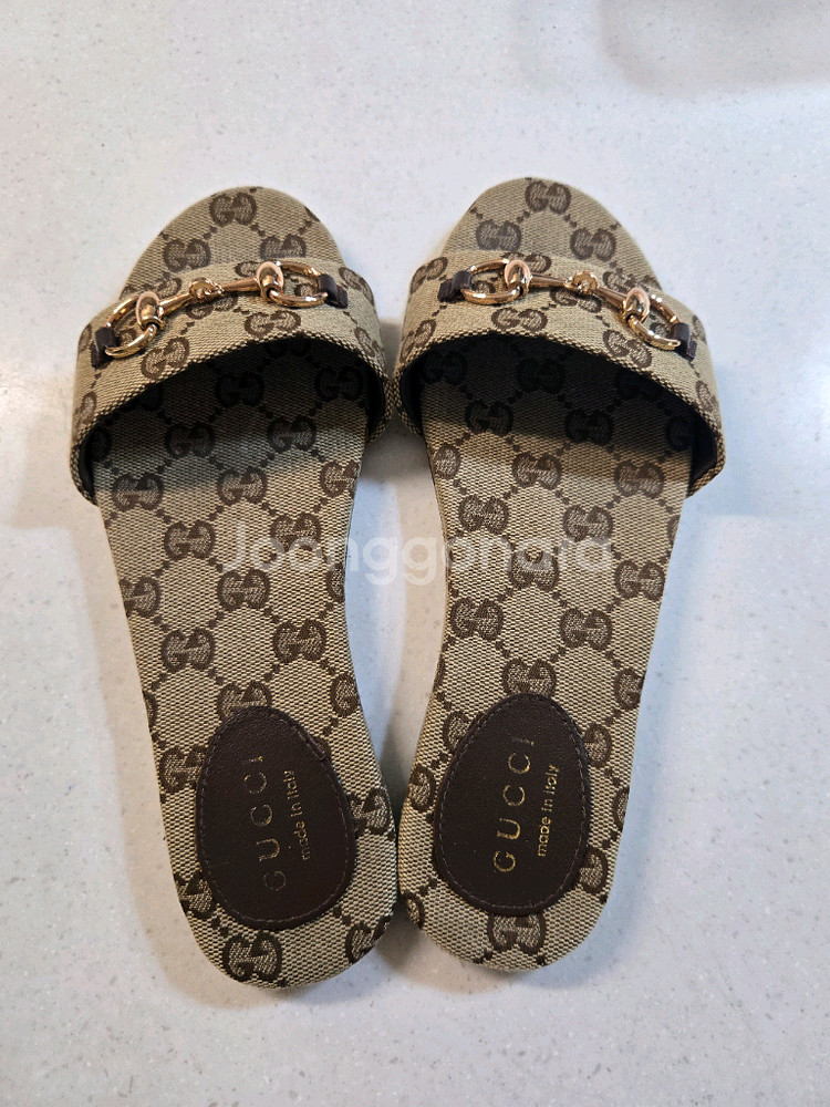 구찌 GG 캔버스 슬리퍼 정품--1
