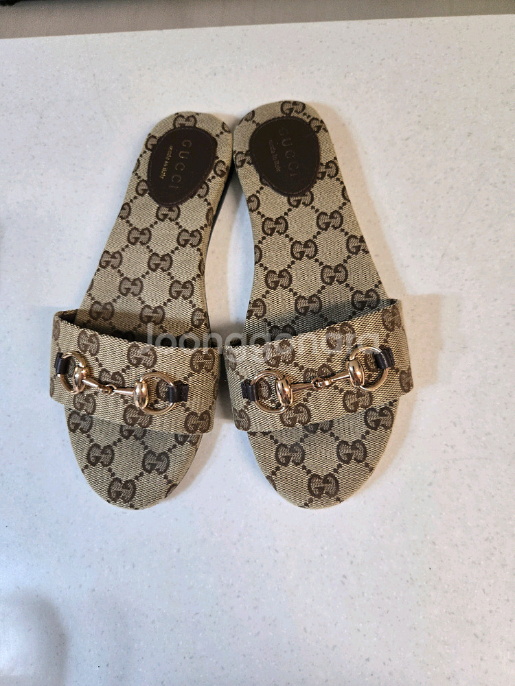 구찌 GG 캔버스 슬리퍼 정품--0