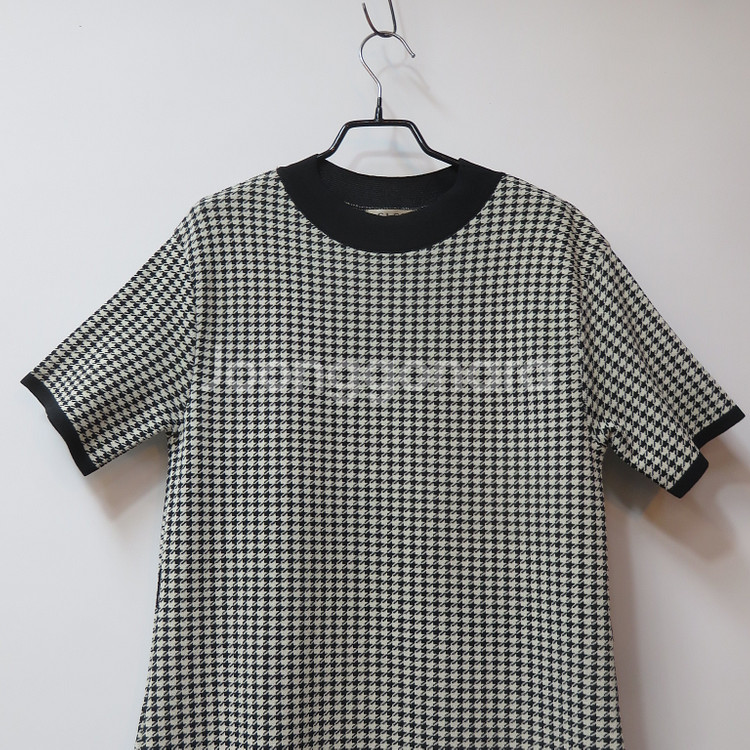 SJSJ 하운드투스 체크 니트 원피스--2