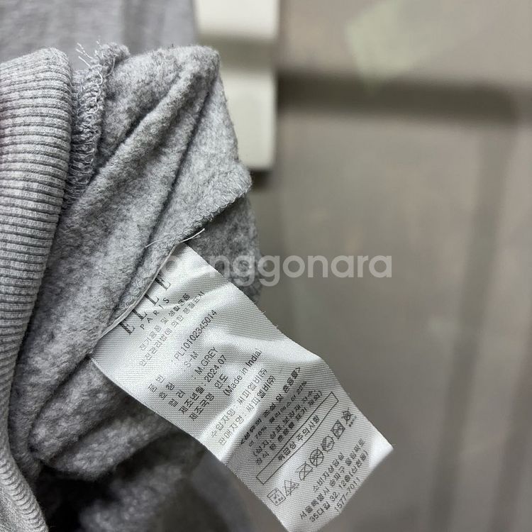 (90) 엘르 여성 캐주얼 무지 기모 맨투맨 긴팔 티--4