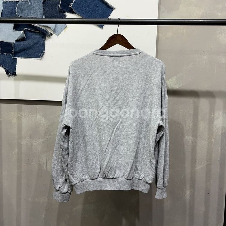 (90) 엘르 여성 캐주얼 무지 기모 맨투맨 긴팔 티--3