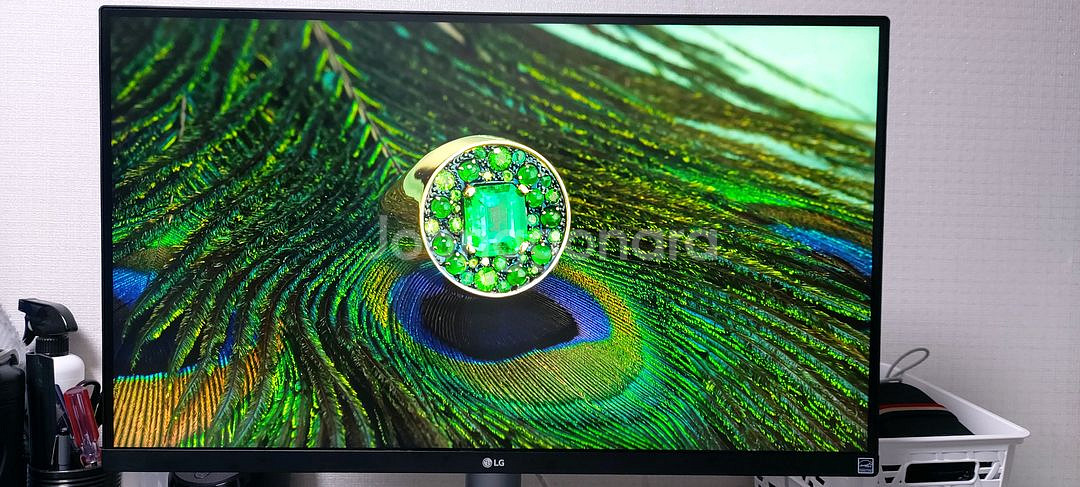 LG 27UP650 LED UHD 모니터 미세한 흠집 있습니다.--0