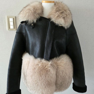 100프로폭스털 안감양털 무스탕