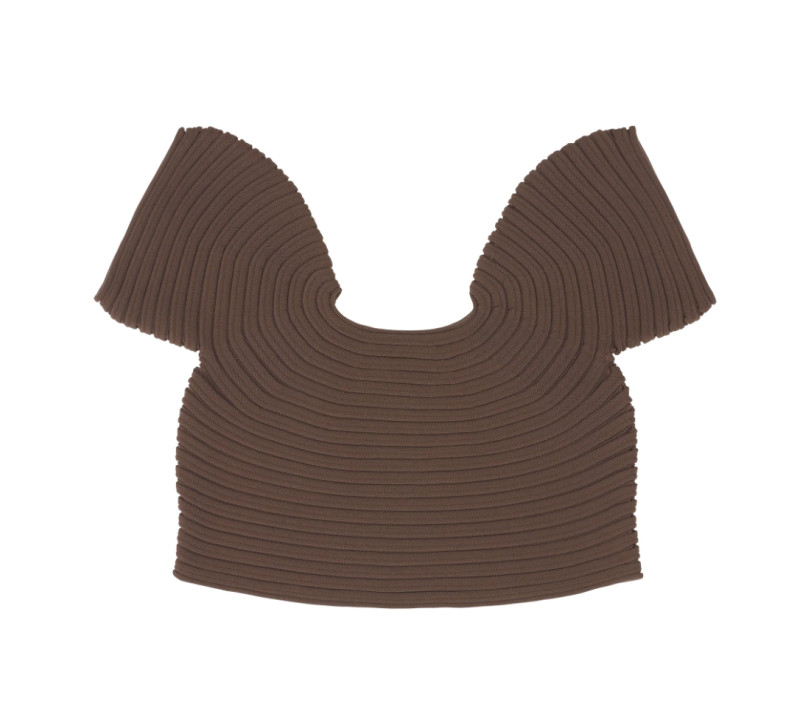 플리츠플리즈 씨커스커트 화이트 &머쉬룸 니트--1