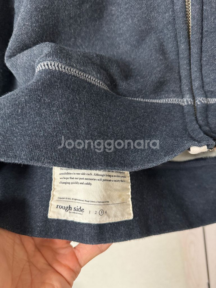 러프사이드 후드집업 네이비 3사이즈--2
