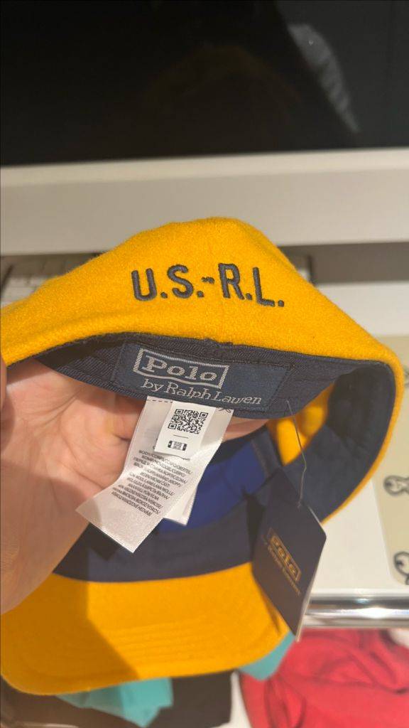 폴로 랄프로렌 USRL 옐로우 볼캡 새상품--1