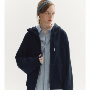 (마지막가격) 누아르나인 25fw 신상 남여공용 투웨이 후드 집업 네이비