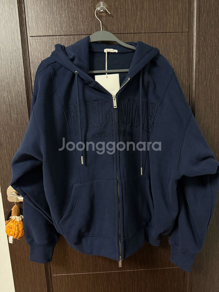 (마지막가격) 누아르나인 25fw 신상 남여공용 투웨이 후드 집업 네이비--3