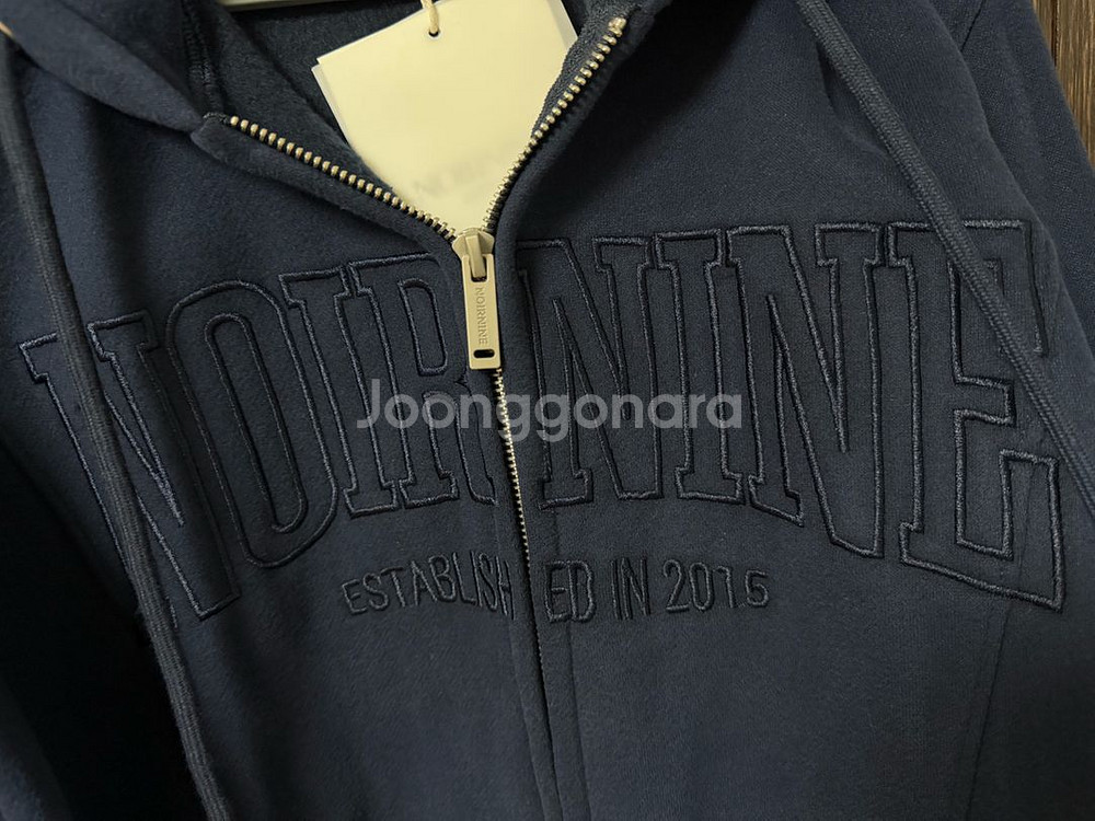 (마지막가격) 누아르나인 25fw 신상 남여공용 투웨이 후드 집업 네이비--6