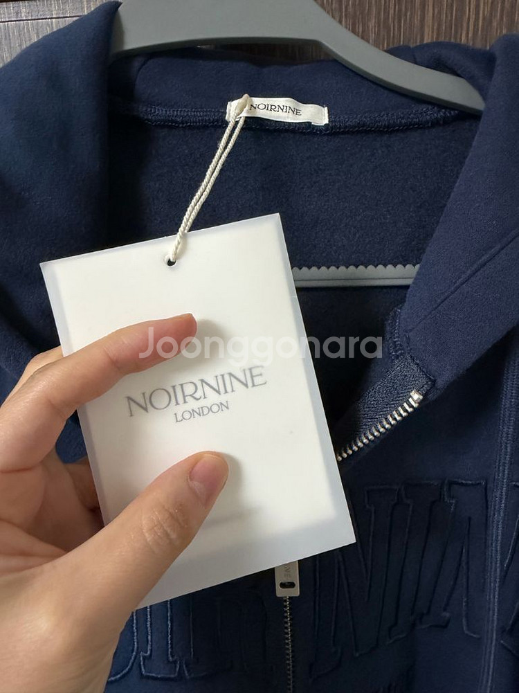 (마지막가격) 누아르나인 25fw 신상 남여공용 투웨이 후드 집업 네이비--4
