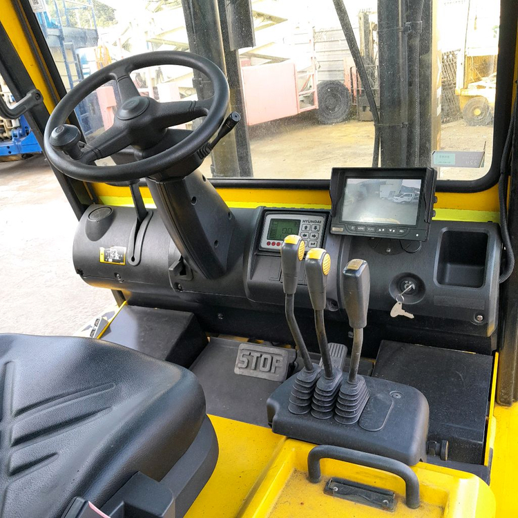 현대 3.5톤 전동지게차 양개식자동발 2단3미터 더블타이어--4