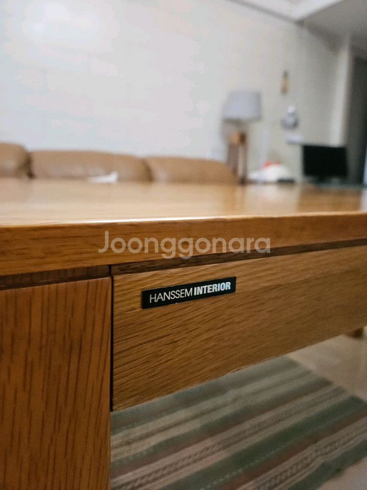 한샘 원목 다이닝테이블--0