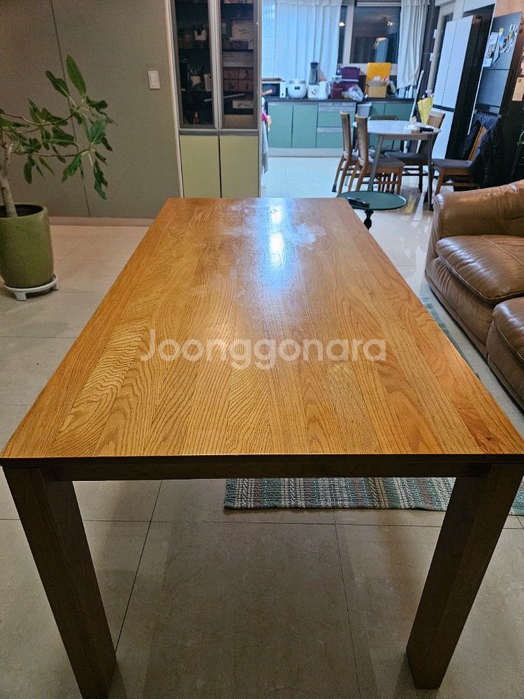 한샘 원목 다이닝테이블--2