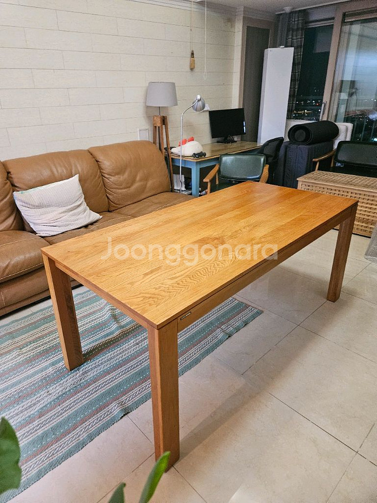한샘 원목 다이닝테이블--1