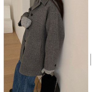 킨다베이지 바우먼핸드메이드 하프코트