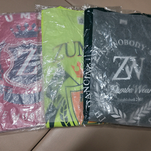 줌바웨어 공용티 3개 세트 45000원