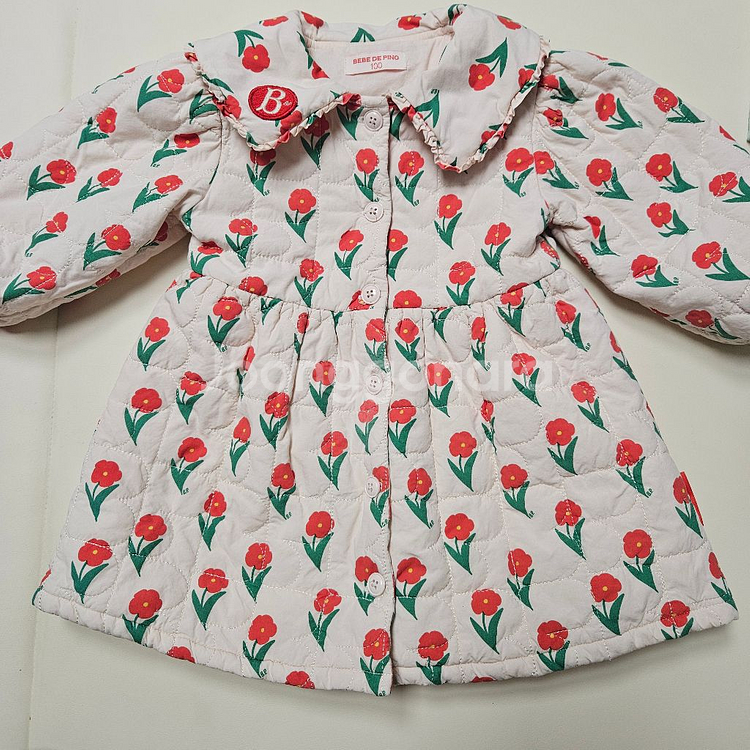 베베드피노 퀼팅 점퍼 겸 원피스 100(반값택포)--2