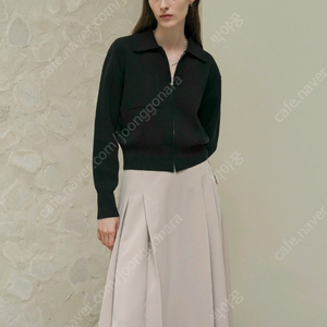 유메르 니드 카라 니트 자켓 블랙