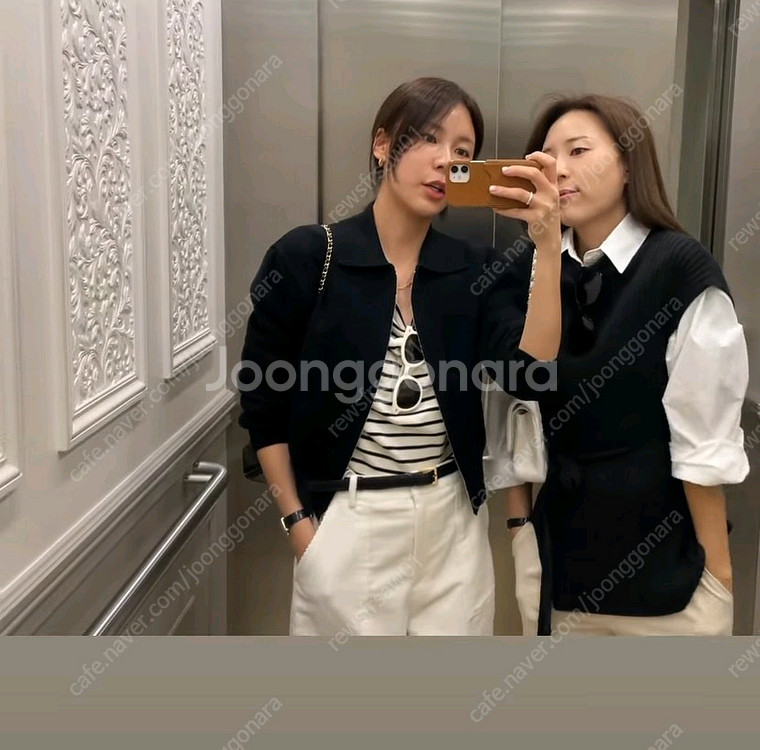 유메르 니드 카라 니트 자켓 블랙--4