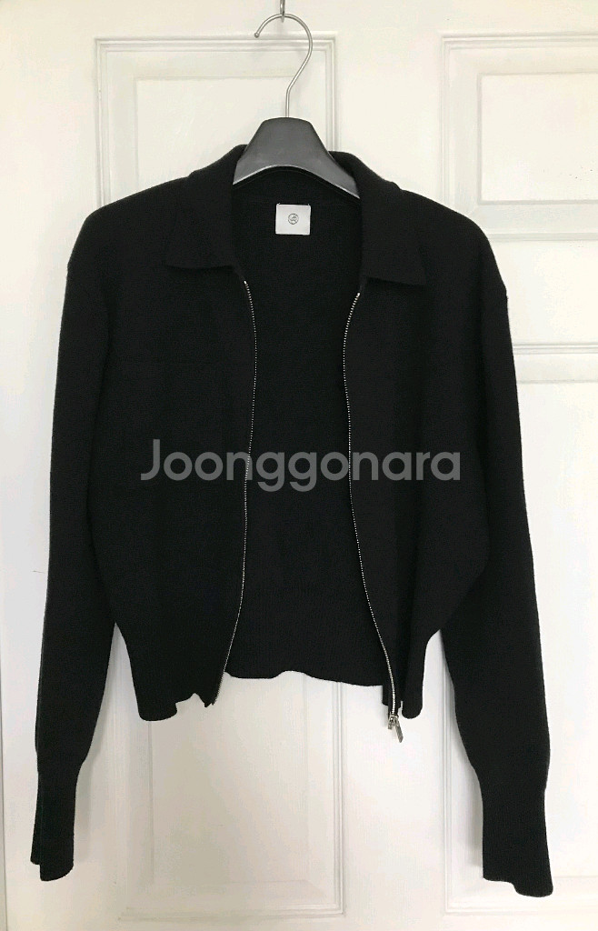 유메르 니드 카라 니트 자켓 블랙--8