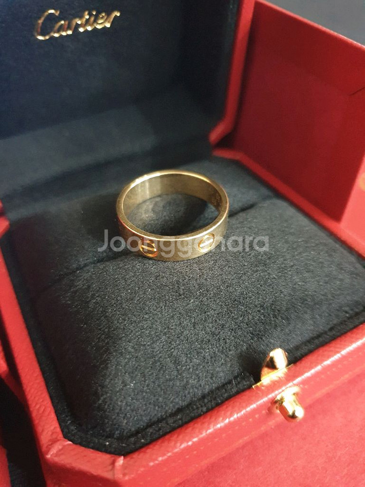 까르띠에 러브링 클래식 정품 옐로우골드 러브반지--1