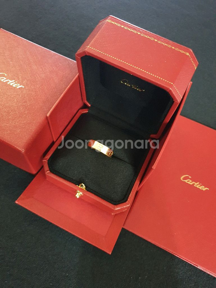 까르띠에 러브링 클래식 정품 옐로우골드 러브반지--0