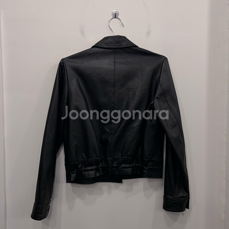 SSUMJ 프리미엄라인 크롭 비건 레더자켓--4