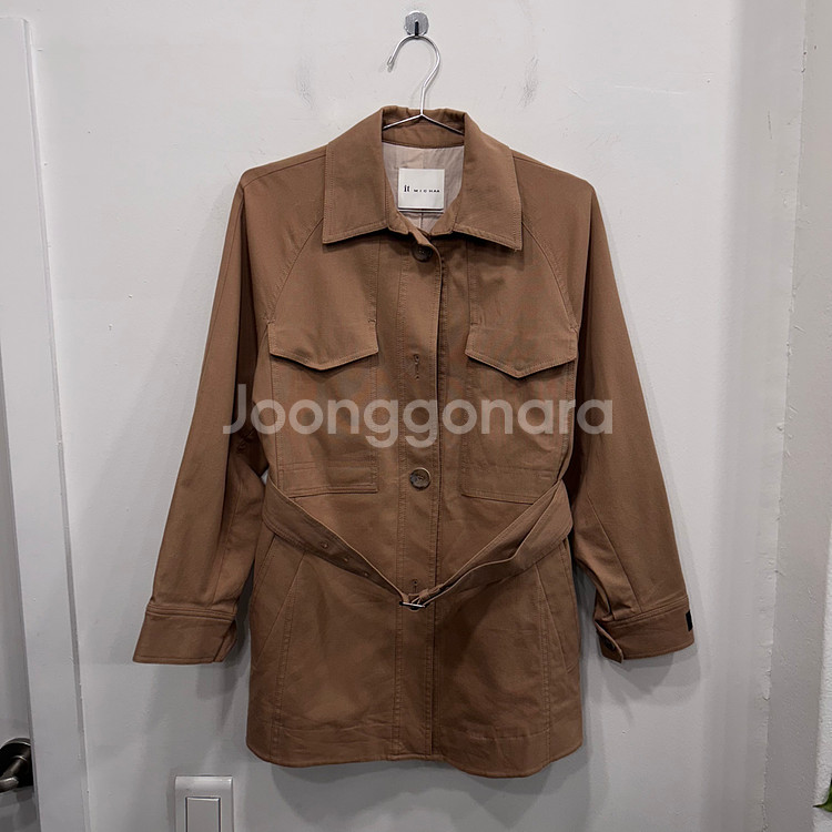 it MICHAA 체스트포켓 벨티드 코튼 헌팅자켓--1