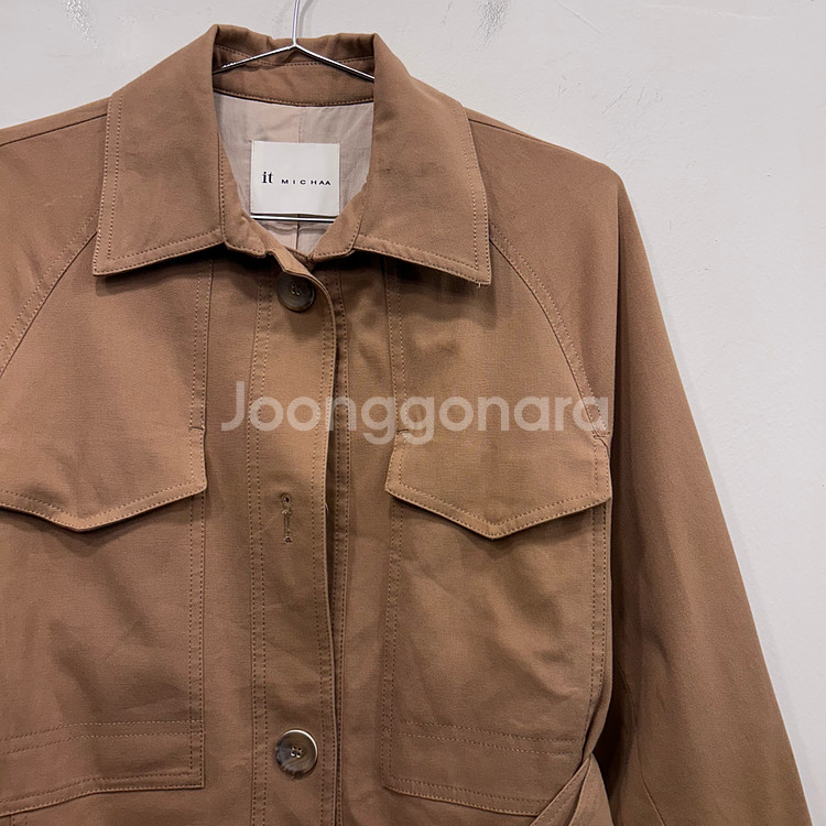 it MICHAA 체스트포켓 벨티드 코튼 헌팅자켓--0