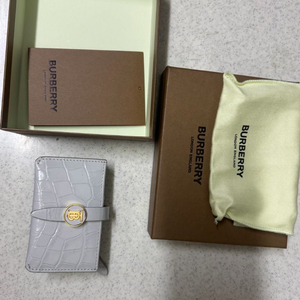 버버리 여성용 아코디언 크로코다일 패턴 카드지갑