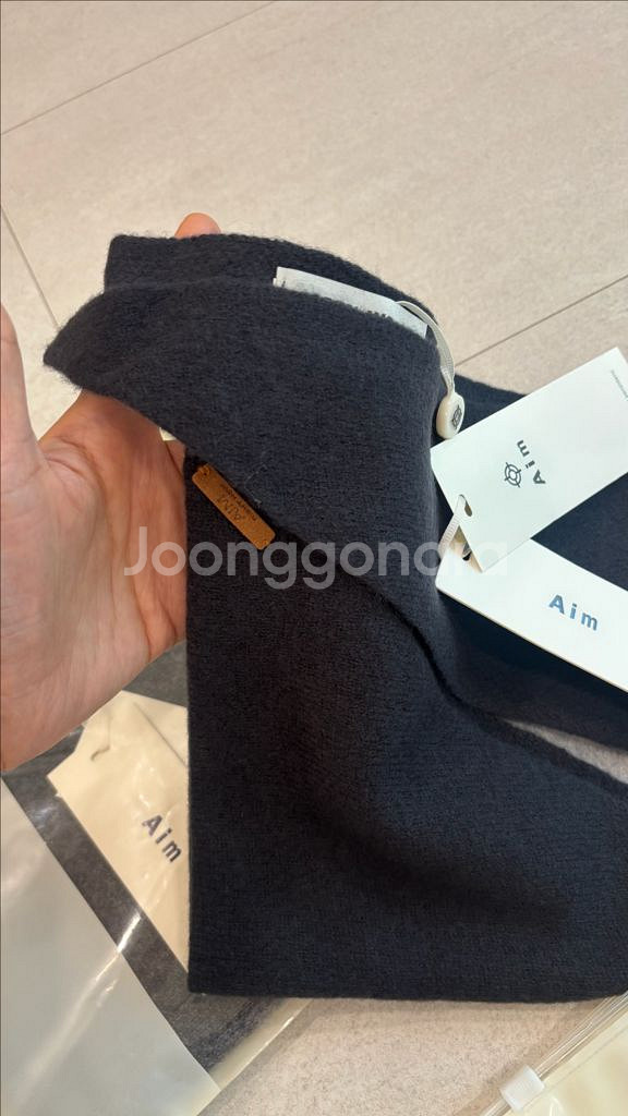 쁘띠 울 삼각 스카프(울 니트 스카프)--3