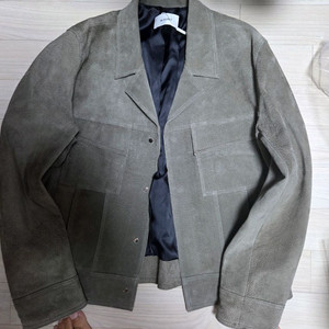 인사일런스 정품 스웨이드 카키 자켓 100사이즈