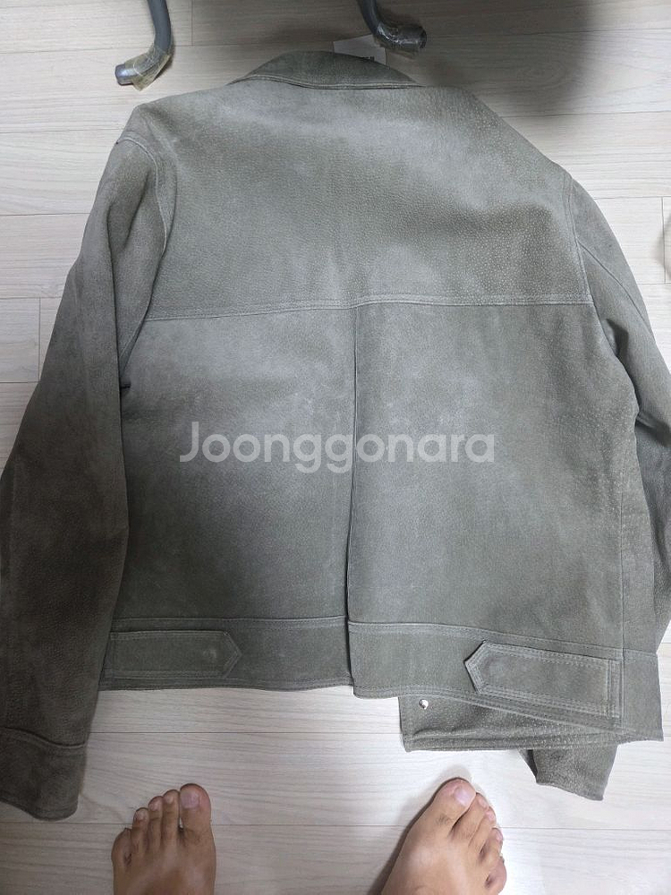 인사일런스 정품 스웨이드 카키 자켓 100사이즈--4