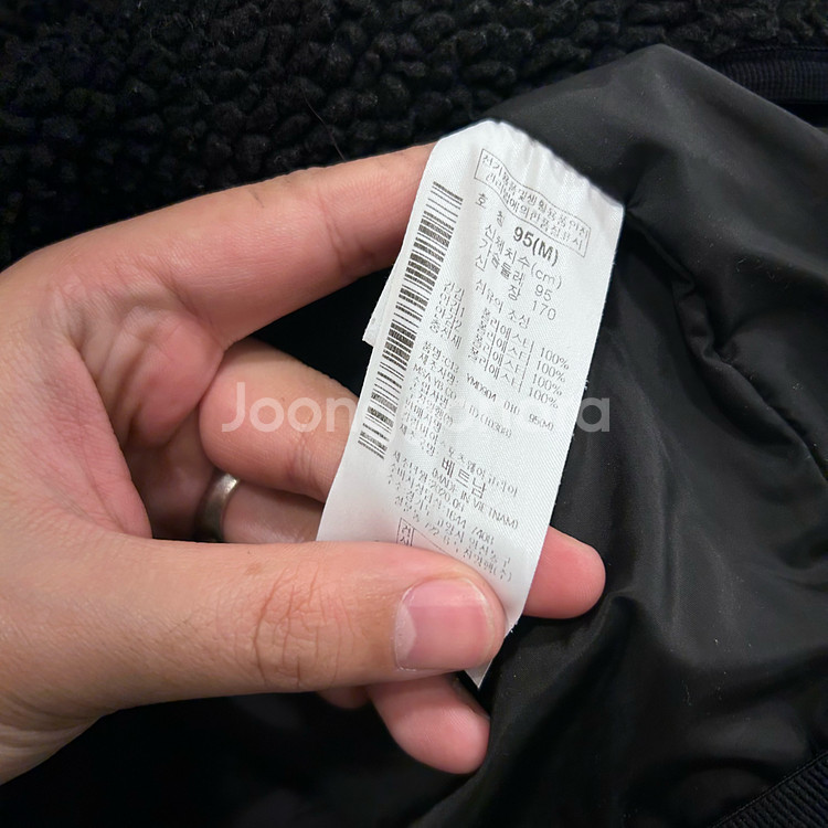 컬럼비아 자수로고 오버핏 뽀글이 후드 플리스--3