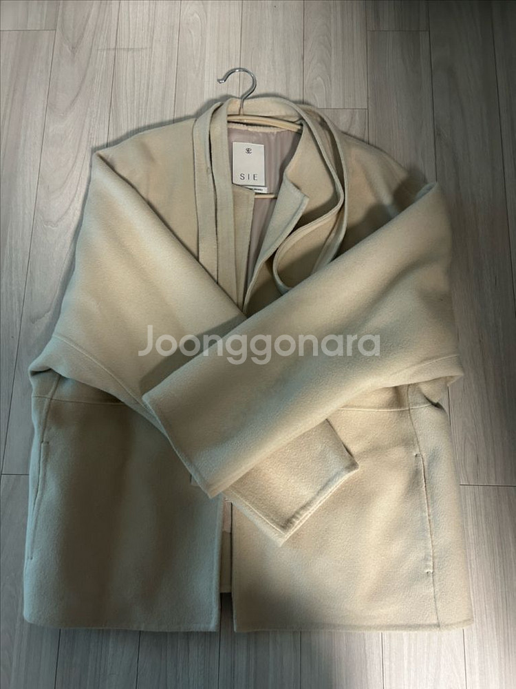 sie 아델 핸드메이드코트 24fw 크림--2