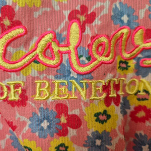 베네통 키즈 여아 꽃무늬 반팔 블라우스 140